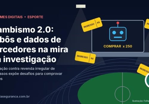Cambismo digital usa robôs para comprar ingressos em grande quantidade. Ilustração: Folha da Segurança